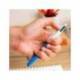 Bolígrafo marca Bic 4 colores Grip cuerpo azul 0,4 mm