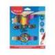 Lapices de colores triangulares Maped caja de 24 unidades mina 5 mm