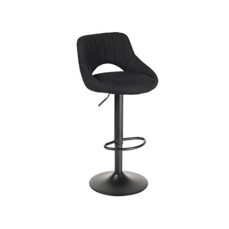 TABURETE ALTO MARCA ROCADA CON ASIENTO Y RESPALDO BAJO TAPIZADO TELA IGNIFUGA BASE METALICA CON REPOSAPIES COLOR