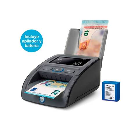 DETECTOR Y CONTADOR DE BILLETES FALSOS MARCA SAFECAN 155-S COMPLETE PANTALLA LCD 3,8" MICRO SD 156X120X76 MM