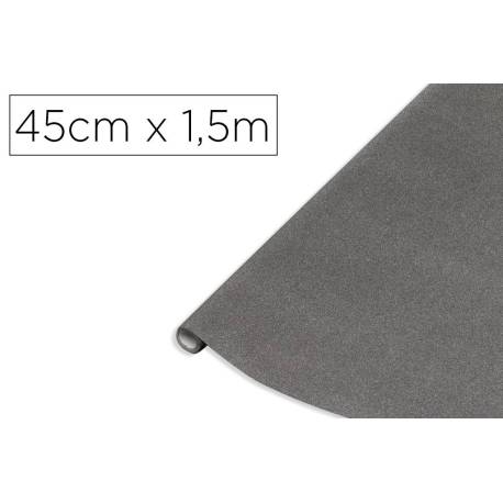 ROLLO ADHESIVO D-C-FIX COLOR ANTRACITA METAL BRILLO ANCHO 45 CM LARGO 1,5 MT
