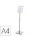 EXPOSITOR MARCA ROCADA DE SUELO MAGNETICO ROTATIVO 90 HORIZONTAL/VERTICAL ALTURA AJUSTABLE DIN A4