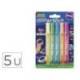 PEGAMENTO MARCA IMEDIO GLITTER GLUE BRILLA EN LA OSCURIDAD PARA MANUALIDADES 10 ML BLISTER DE 5 UNIDADES COLORES SURTIDOS