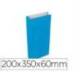 SOBRE PAPEL BASIKA CELULOSA COLOR CELESTE CON FUELLE M 200X350X60 MM PAQUETE DE 25 UNIDADES