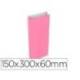 SOBRE PAPEL BASIKA CELULOSA COLOR ROSA CON FUELLE S 150X300X60 MM PAQUETE DE 25 UNIDADES