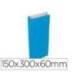 SOBRE PAPEL BASIKA CELULOSA COLOR CELESTE CON FUELLE S 150X300X60 MM PAQUETE DE 25 UNIDADES