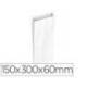 SOBRE PAPEL BASIKA CELULOSA COLOR BLANCO CON FUELLE S 150X300X60 MM PAQUETE DE 25 UNIDADES