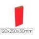 SOBRE PAPEL BASIKA KRAFT COLOR ROJO CON FUELLE XS 120X250X30 MM PAQUETE DE 25 UNIDADES