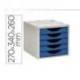 FICHERO CAJONES DE SOBREMESA Q-CONNECT 5 CAJONES COLOR AZUL 270X340X260 MM