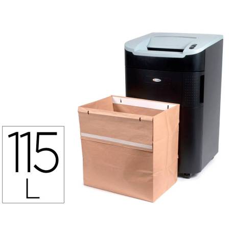 BOLSA DE RESIDUOS REXEL RECICLABLE PARA DESTUCTORAS GAMA RL CAPACIDAD 115 L PACK DE 50 UDS 330X510X490 MM