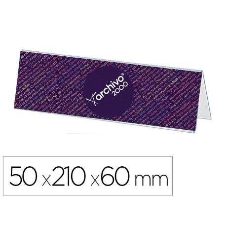 IDENTIFICADOR SOBREMESA MARCA ARCHIVO 2000 PREMIUM POLIESTIRENO CRISTAL TRANSPARENTE 50X210X60 MM