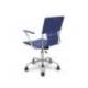 Silla giratoria pyc respaldo medio regulable en altura similpiel color azul 860+90x480x440 mm