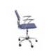 Silla giratoria pyc respaldo medio regulable en altura similpiel color azul 860+90x480x440 mm