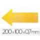 SIMBOLO ADHESIVO DURABLE PVC FORMA DE FLECHA PARA DELIMITACION SUELO AMARILLO 200X100X0,7 MM PACK DE 10 UDS