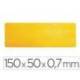 SIMBOLO ADHESIVO DURABLE PVC FORMA DE LINEA PARA DELIMITACION SUELO AMARILLO 150X50X0,7 MM PACK DE 10 UDS
