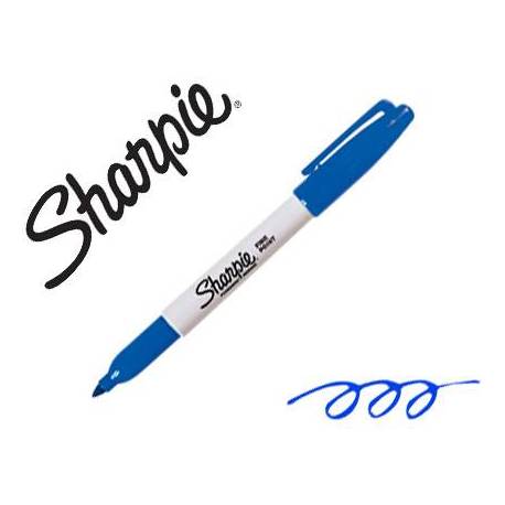 Rotulador Sharpie Permanente Azul Punta fina Caja 12 unidades