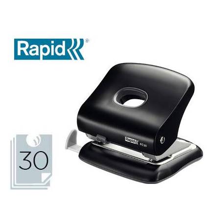 Taladrador Rapid FC30 color negro capacidad para 30 hojas