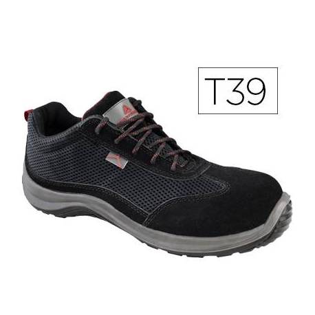 Zapatos de seguridad Deltaplus piel de serraje afelpado talla 39