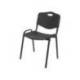 Silla PYC Robledo PVC negro ergonomica y apilable
