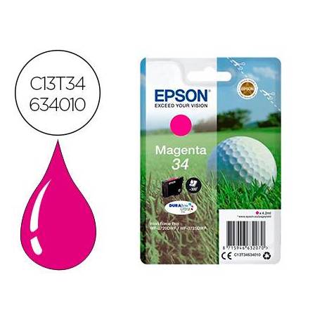 CARTUCHO INK-JET EPSON 34 COLOR MAGENTA C13T34634010