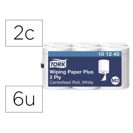 PAPEL SECAMANOS TORK ANCHO 215 MM LARGO 160 MT 2 CAPAS PARA DISPENSADOR M2 ALIMENACION CENTRAL GRAN