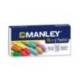 Lapices de Cera Manley Colores Surtidos fluor y pastel Caja 10 colores
