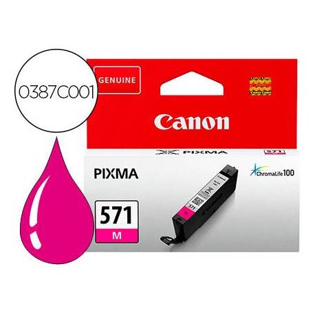 Cartucho Canon CLI 571 Pixma color magenta ts5051/ ts6050 / ts8051 / ts9050
