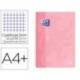CUADERNO ESPIRAL OXFORD DIN A4+ 80 HOJAS CUADRO 5 MM CON MARGEN COLOR ROSA