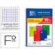 Bloc Oxford Folio Cuadricula 4 mm 80 hojas Pack de 5 unidades COLORES SURTIDOS
