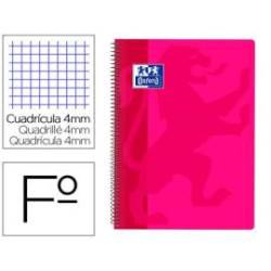Bloc Oxford Folio School Classic Cuadricula 4 mm 80 hojas Fucsia
