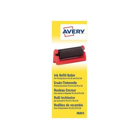 RODILLO ENTINTADOR AVERY PARA ETIQUETADORA PL1/8 Y PL2/18 NEGRO CAJA DE 5 UNIDADES
