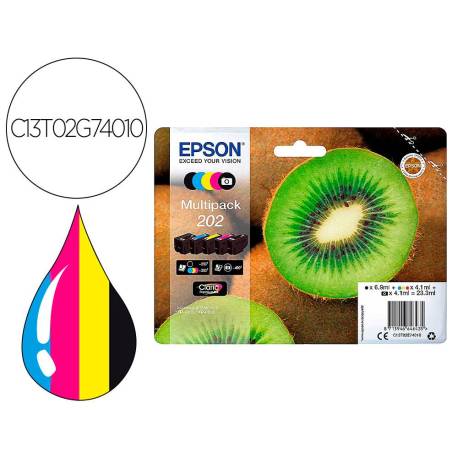 Cartucho Epson 202 XL Pack de 5 colores C13T02G74010