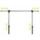 Perchero metalico Unilux Extensible negro