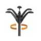 Perchero metalico Unilux Flora con paragüero negro