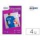 PAPEL TRANSFER MARCA AVERY PARA CAMISETAS ALGODON COLORES OSCUROS INK-JET DIN A4 PACK DE 4 HOJAS