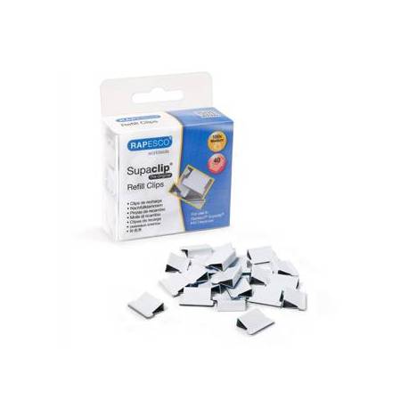 Supaclips metalicos Rapesco Blanco