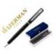 PLUMA MARCA WATERMAN ALLURE LACA NEGRA EN ESTUCHE DE REGALO TINTA AZUL