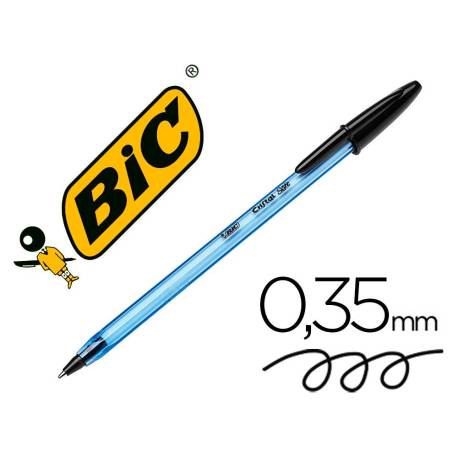 Boligrafo Bic Cristal soft Negropunta de 1,2 mm