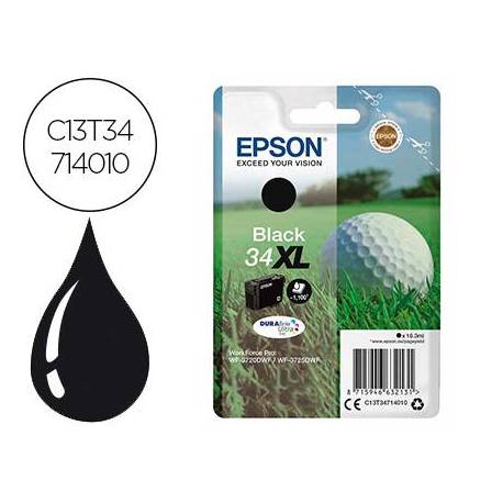 CARTUCHO INK-JET EPSON 34XL COLOR NEGRO C13T34714010