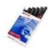 Rotulador permanente Edding 330 negro punta biselada 1-5mm recargable
