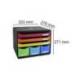 Fichero cajones sobremesa Exacompta Iderama Arlequin con 6 cajones multicolores 270x355x271 mm.