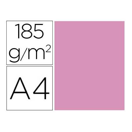 Cartulina Gvarro Rosa chicle A4 185 g/m2 Paquete de 50