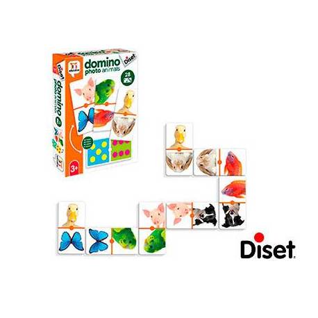 Juego educativo a partir de 3 años Domino photo animals Diset