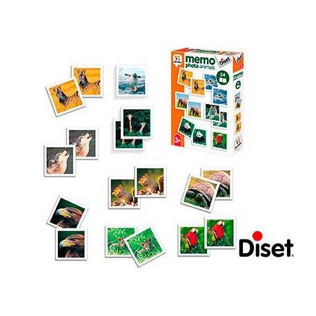 JUEGO MARCA DISET DIDACTICO MEMO PHOTO ANIMALS