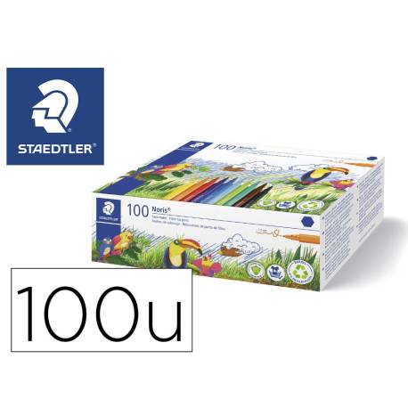 Rotuladores Staedtler Noris Club Punta Fina 1mm Colores Surtidos Caja de 100 unidades