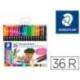 Rotulador Permanente Staedtler 3187 Doble Punta Colores Surtidos Estuche de 36 unidades