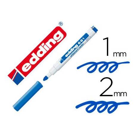 Rotulador para Pizarra Blanca Edding 661 Recargable Azul