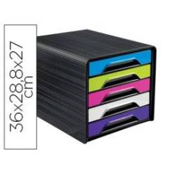 Fichero cajones CEP para 5 cajones Multicolor/Negro Flashy