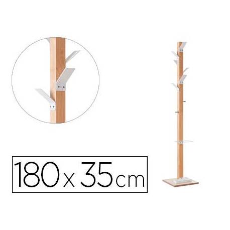 Perchero madera Paperflow con paraguero Blanco