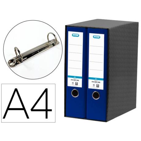Modulo con 2 archivadores de palanca Elba azul